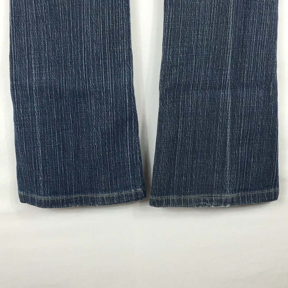 Aeropostale Womens Sz 5/6 Stretch Flare Blue Destressed Denim Jeans Inseam 29" - Picture 10 of 12